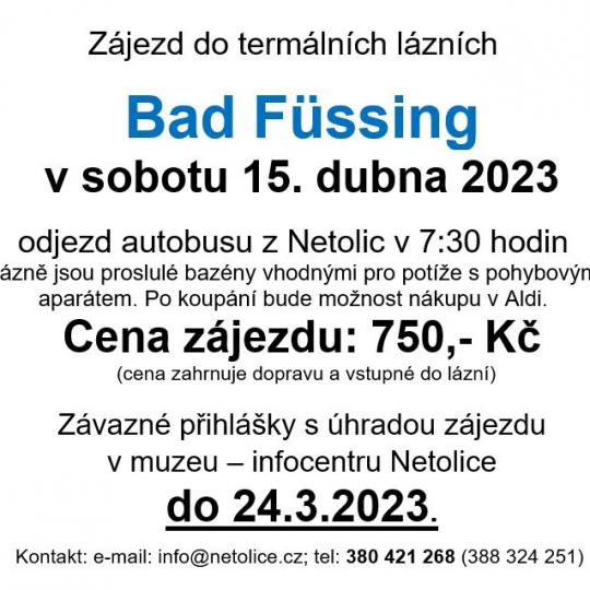 ZÁJEZD BAD FÜSSING - přihlášky do 24. března 2023 1