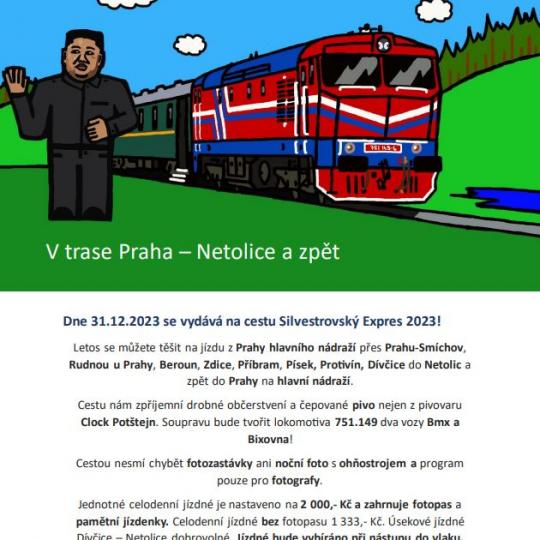 Silvestrovský vlak expres Netolice – Praha a Netolice – Dívčice 2
