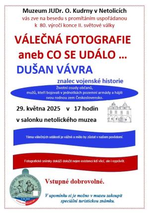 Beseda o válečné fotografii k 80. výročí konce II. světové války 1